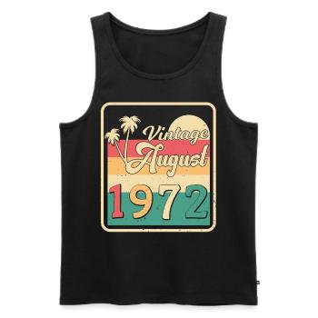 August 1972 50tes Lebensjahr - Männer Premium Bio Tank Top - Schwarz - Vorne - Michal (187cm)