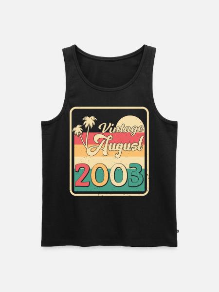 2003 August Retro - Men's Premium Organic Tank Top - black