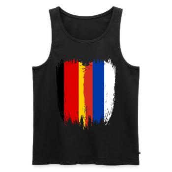 Allemagne Drapeau Russie - Débardeur bio Premium Homme - noir - Devant - AI Model Male 178 light (178cm)