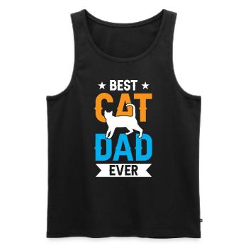 The Best Cat Dad Ever Cat Father - Men's Premium Organic Tank Top - black - Front - Michal (187cm)