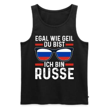 Russen Russisches Russland - Männer Premium Bio Tank Top - Schwarz - Vorne - AI Model Male 178 light (178cm)