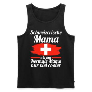 Schweizerin Schweizer Mama Schweiz Mutter - Männer Premium Bio Tank Top - Schwarz - Vorne - Michal (187cm)