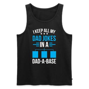 Dad Jokes Papa Papi Sayings Father Day Father - Men's Premium Organic Tank Top - black - Front - Michal (187cm)