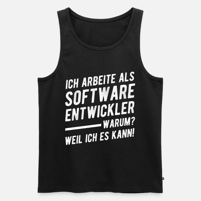 Softwareentwickler Geschenkidee - Männer Premium Bio Tank Top - Schwarz