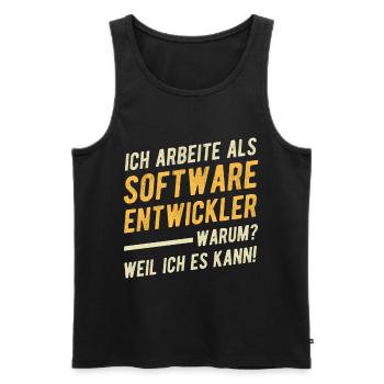 Software Entwickler Spruch Geschenkidee - Männer Premium Bio Tank Top - Schwarz - Vorne - Michal (187cm)