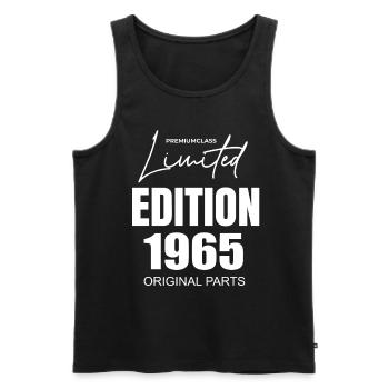 Édition limitée 1965 - Débardeur bio Premium Homme - noir - Devant - AI Model Male 178 light (178cm)