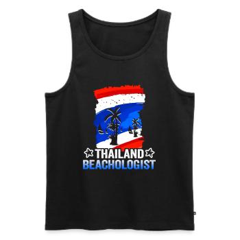 Thaïlande Beach Holiday by the Sea Design Beach Motif - Débardeur bio Premium Homme - noir - Devant - Michal (187cm)
