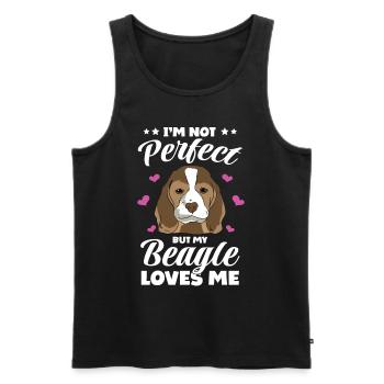 Dog saying Beagle design pour les amoureux des chiens - Débardeur bio Premium Homme - noir - Devant - Michal (187cm)
