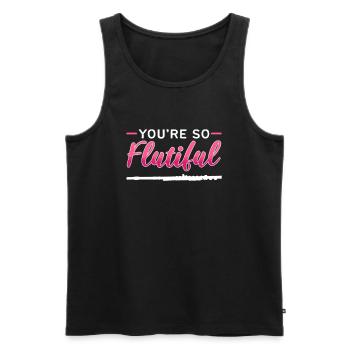 You're So Flutiful Flute Music - Männer Premium Bio Tank Top - Schwarz - Vorne - Michal (187cm)