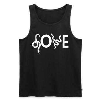 Snake Serpent Love - Men's Premium Organic Tank Top - black - Front - AI Model Male 178 light (178cm)