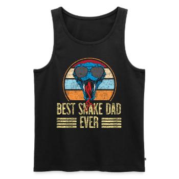 Snake Serpent Dad Father Retro - Men's Premium Organic Tank Top - black - Front - Michal (187cm)