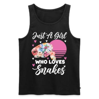 Snake Serpent Flower Floral Just A - Men's Premium Organic Tank Top - black - Front - Michal (187cm)