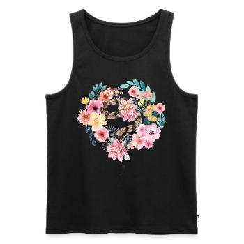 Snake Serpent Flower Floral - Men's Premium Organic Tank Top - black - Front - Michal (187cm)