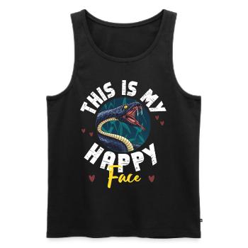 Snake Serpent This Is My Happy - Men's Premium Organic Tank Top - black - Front - AI Model Male 178 light (178cm)