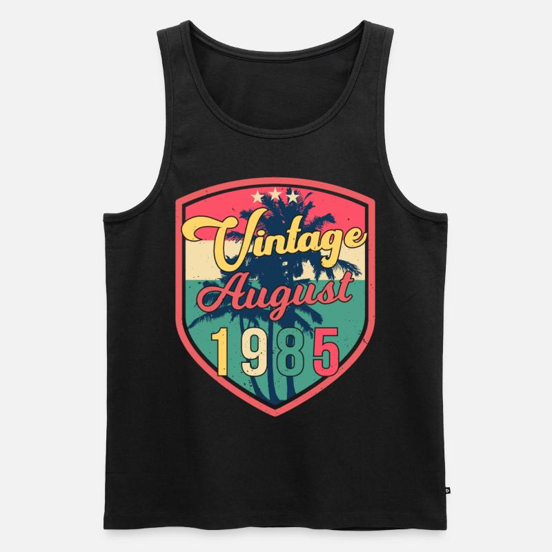 August 1985 Geschenkidee - Männer Premium Bio Tank Top - Schwarz