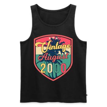 Bester Geburtsmonat August 2000 - Männer Premium Bio Tank Top - Schwarz - Vorne - Michal (187cm)