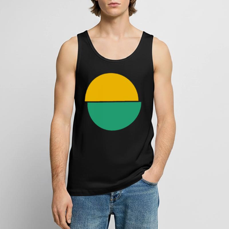 Split Circles Conception Jaune Et Vert Débardeur bio Premium Homme