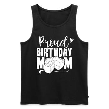Fier anniversaire Maman Mère Anniversaire Maman - Débardeur bio Premium Homme - noir - Devant - AI Model Male 178 light (178cm)