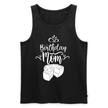 Anniversaire Maman Fête Mère Maman - Débardeur bio Premium Homme - noir - Devant - AI Model Male 178 light (178cm)