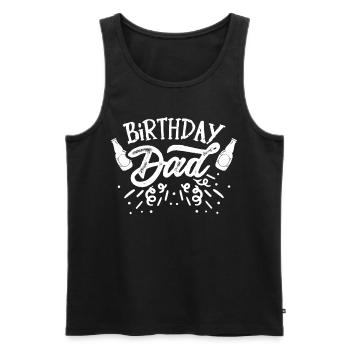 Birthday Papa Party Daddy Father - Men's Premium Organic Tank Top - black - Front - AI Model Male 178 light (178cm)