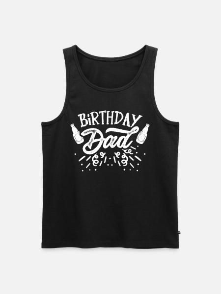 Birthday Papa Party Daddy Father - Men's Premium Organic Tank Top - black