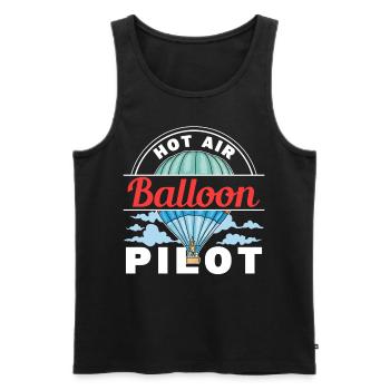 Hot Air Balloon Pilot Balloonist Balloon Flight - Men's Premium Organic Tank Top - black - Front - Michal (187cm)