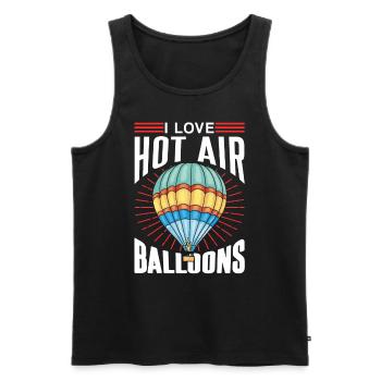 J’adore les montgolfières vol en montgolfière - Débardeur bio Premium Homme - noir - Devant - Michal (187cm)