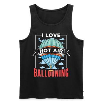 I love hot air ballooning flight hot air balloon - Men's Premium Organic Tank Top - black - Front - Michal (187cm)
