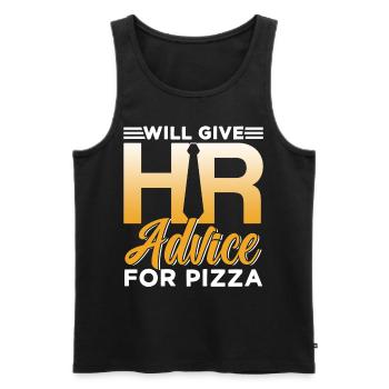 Personalwesen Pizza Human Resources Personaler HR - Männer Premium Bio Tank Top - Schwarz - Vorne - AI Model Male 178 light (178cm)