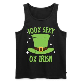100 Prozent Sexy 0 Prozent Irisch Irland Ire - Männer Premium Bio Tank Top - Schwarz - Vorne - AI Model Male 178 light (178cm)