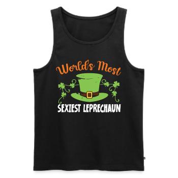 Le leprechaun le plus sexy du monde Irlande irlandaise - Débardeur bio Premium Homme - noir - Devant - Michal (187cm)