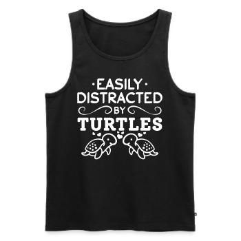 Cute sea turtles — slightly from turtles - Men's Premium Organic Tank Top - black - Front - AI Model Male 178 light (178cm)
