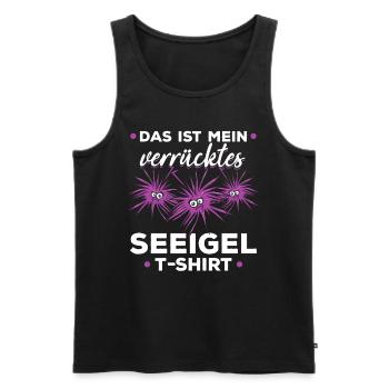 Das ist mein verrücktes Seeigel T-Shirt Seeigel - Männer Premium Bio Tank Top - Schwarz - Vorne - AI Model Male 178 light (178cm)