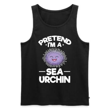 Tu so, als wäre ich ein Seeigel - Männer Premium Bio Tank Top - Schwarz - Vorne - AI Model Male 178 light (178cm)