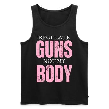 Regulate Guns Not My Body - Débardeur bio Premium Homme - noir - Devant - Michal (187cm)