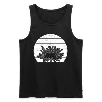 Seeigel Sonnenuntergang Seeigel-Liebhaber I - Männer Premium Bio Tank Top - Schwarz - Vorne - AI Model Male 178 light (178cm)