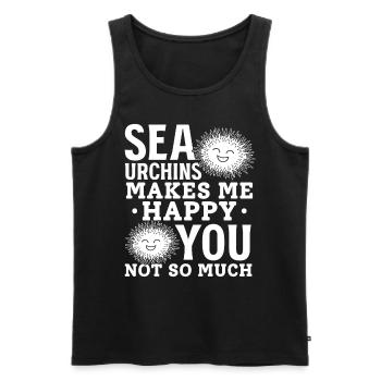 Seeigel machen mich glücklich Du Nicht so sehr - Männer Premium Bio Tank Top - Schwarz - Vorne - AI Model Male 178 light (178cm)