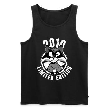 Édition limitée 2010 Crazy Raccoon Raccoon - Débardeur bio Premium Homme - noir - Devant - Michal (187cm)
