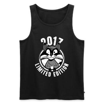Édition limitée 2017 Crazy Raccoon Raccoon - Débardeur bio Premium Homme - noir - Devant - Michal (187cm)