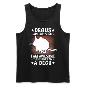 Degus sind fantastisch Nagetier Gewöhnlicher Degu - Männer Premium Bio Tank Top - Schwarz - Vorne - Michal (187cm)