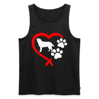 Hund Labrador Süße Labbi Geschenke Mann Frau - Männer Premium Bio Tank Top - Schwarz - Vorne - Michal (187cm)