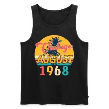 Born August 1968 - Men's Premium Organic Tank Top - black - Front - Michal (187cm)