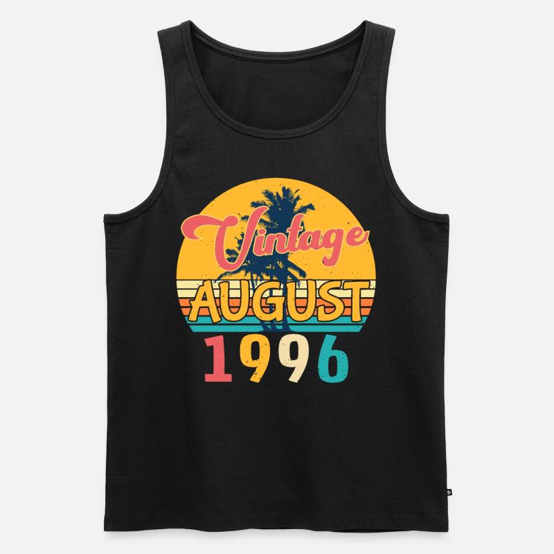 Geburtsmonat August 1996 - Männer Premium Bio Tank Top - Schwarz