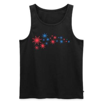 Sternenflotte In Blau Und Rot - Männer Premium Bio Tank Top - Schwarz - Vorne - AI Model Male 178 light (178cm)