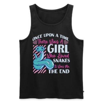 Snake Serpent Girl Once Upon A - Men's Premium Organic Tank Top - black - Front - AI Model Male 178 light (178cm)