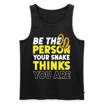 Snake Serpent Be The Person Your - Männer Premium Bio Tank Top - Schwarz - Vorne - Michal (187cm)