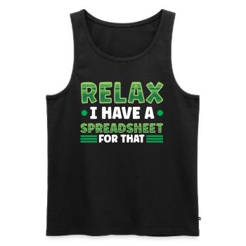 Ich Habe Ein Spreadsheet Dafür Tabelle Buchhalter - Männer Premium Bio Tank Top - Schwarz - Vorne - Michal (187cm)