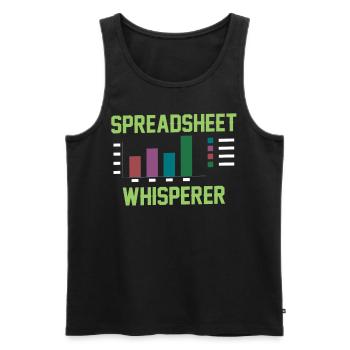 Spreadsheet Whisperer Work Table Accountant - Men's Premium Organic Tank Top - black - Front - AI Model Male 178 light (178cm)