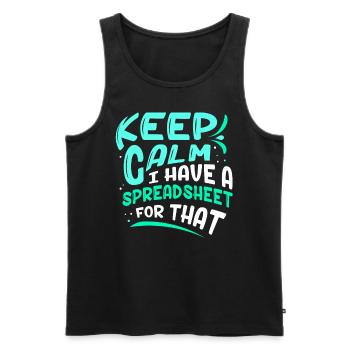 Ich Habe Ein Spreadsheet Dafür Tabelle Buchhalter - Männer Premium Bio Tank Top - Schwarz - Vorne - Michal (187cm)