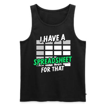 Ich Habe Ein Spreadsheet Dafür Buchhalter Tabelle - Männer Premium Bio Tank Top - Schwarz - Vorne - Michal (187cm)